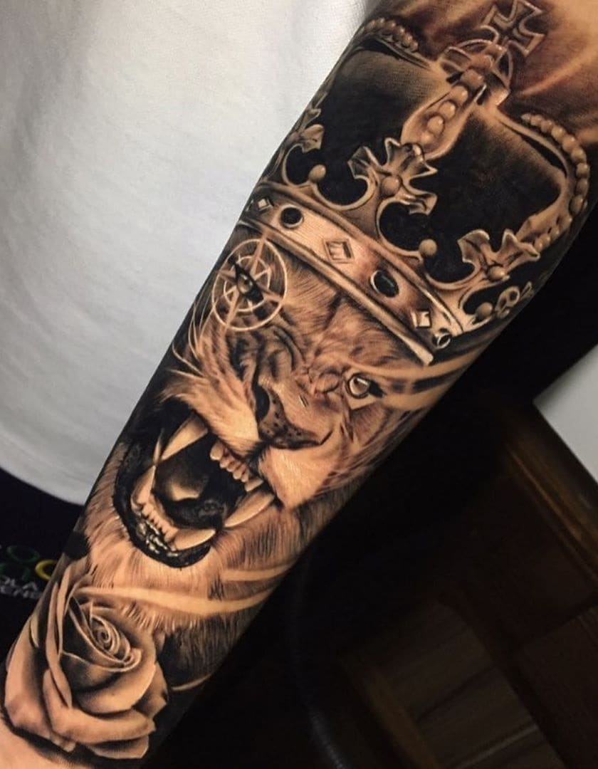 tatuaje de leon 64