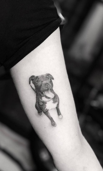 tatuaje de perro en mujer 02