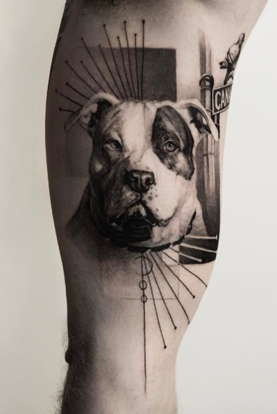 tatuaje de perro en mujer 03