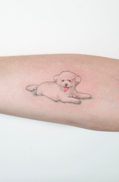 tatuaje de perro en mujer 05