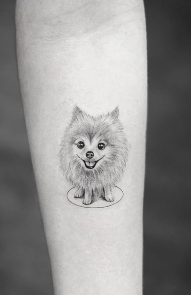 tatuaje de perro en mujer 10