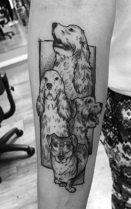 tatuaje de perro en mujer 18