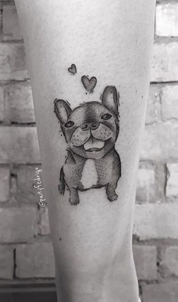 tatuaje de perro en mujer 19