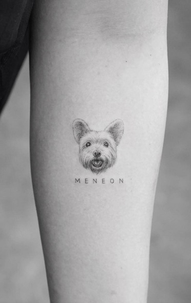 tatuaje de perro en mujer 21