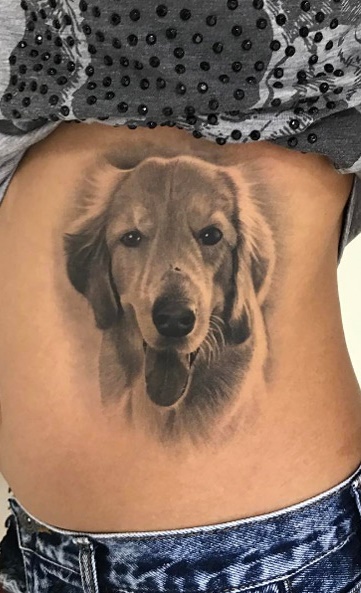 tatuaje de perro en mujer 25