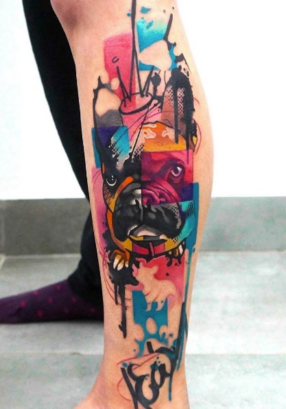 tatuaje de perro en mujer 31