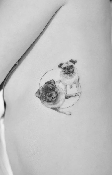 tatuaje de perro en mujer 33