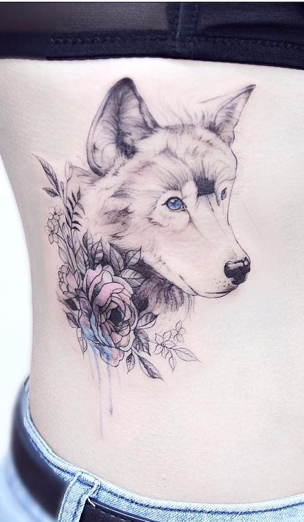 tatuaje de perro en mujer 39