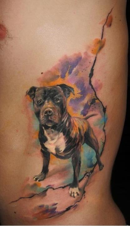 tatuaje de perro en mujer 41