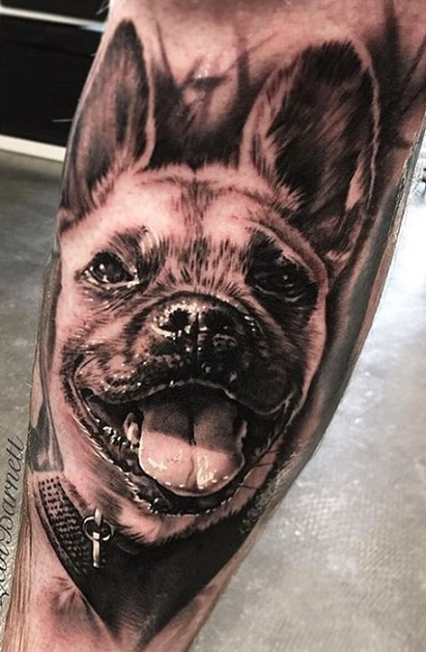 tatuaje de perro en mujer 48