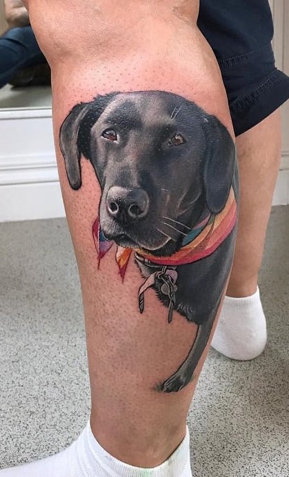tatuaje de perro en mujer 65