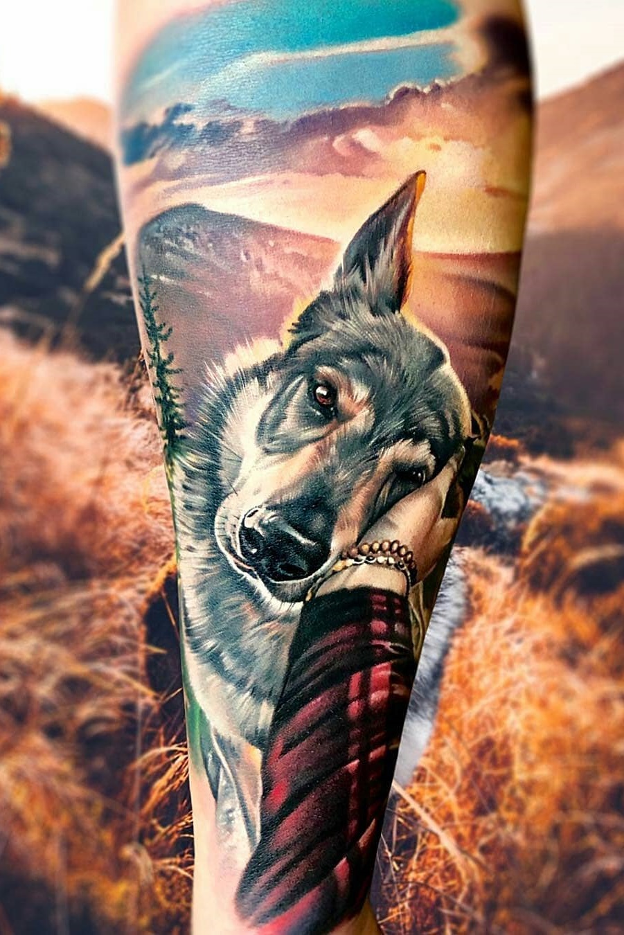 tatuaje de perro en mujer 73
