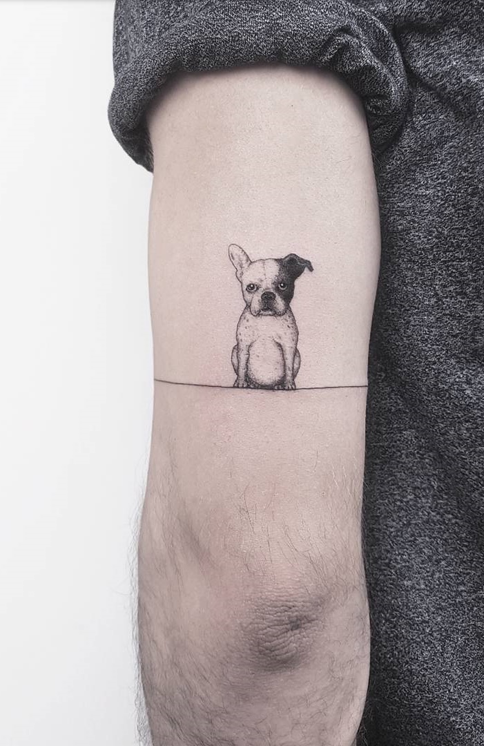 tatuaje de perro en mujer 85