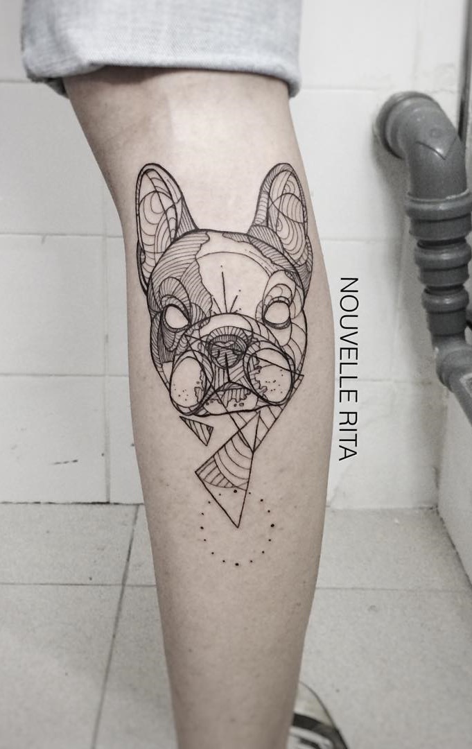 tatuaje de perro en mujer 98
