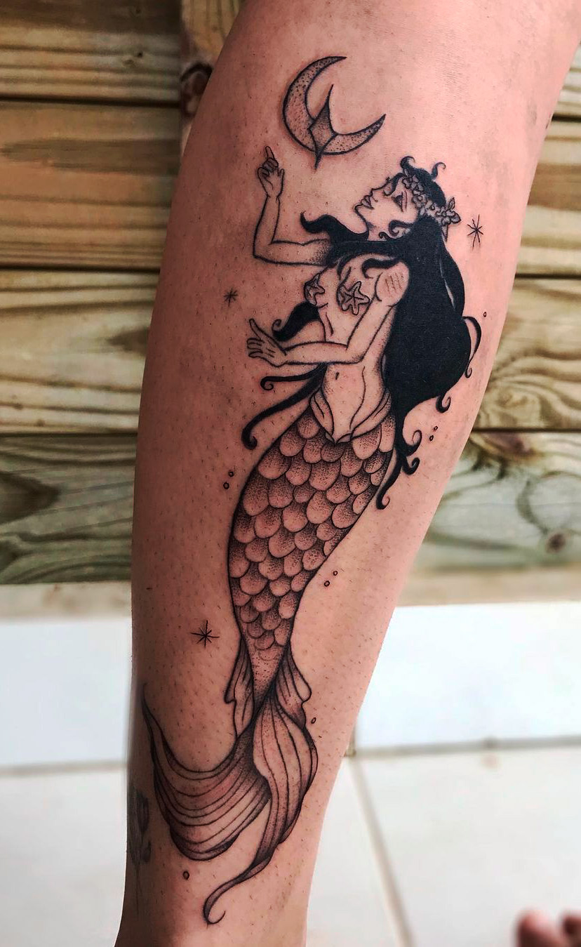 tatuaje de sirena en mujer 08