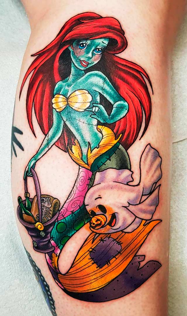 tatuaje de sirena en mujer 14