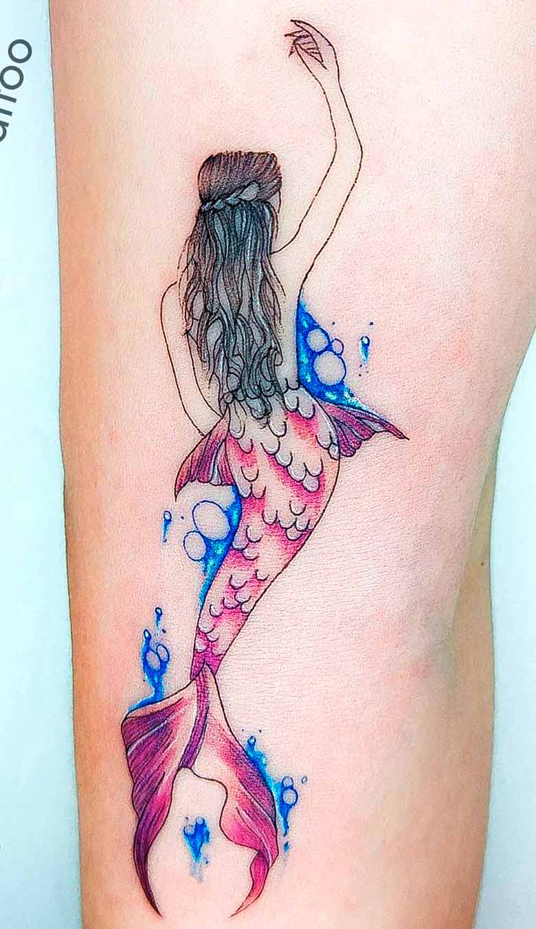 tatuaje de sirena en mujer 31
