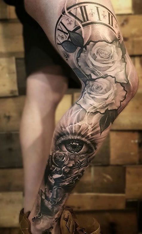 tatuaje en pierna de mujer 30