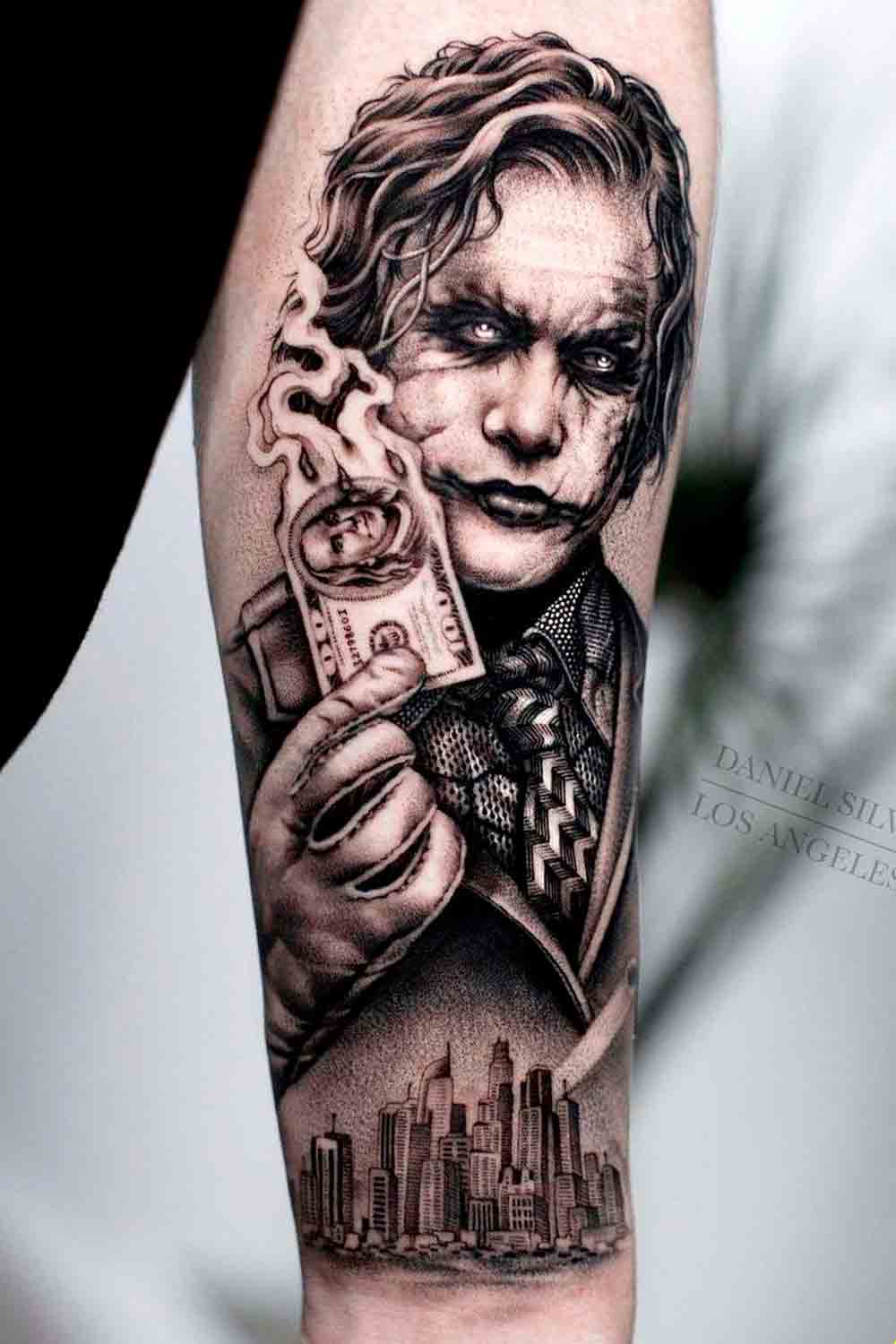 tatuaje joker bufon 46