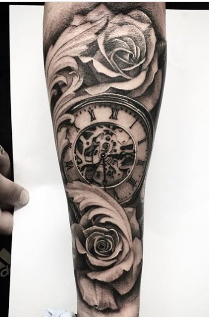tatuaje reloj 12