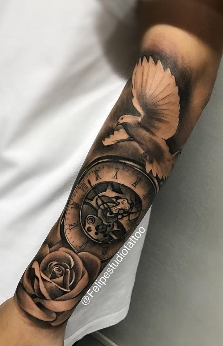 tatuaje reloj 13