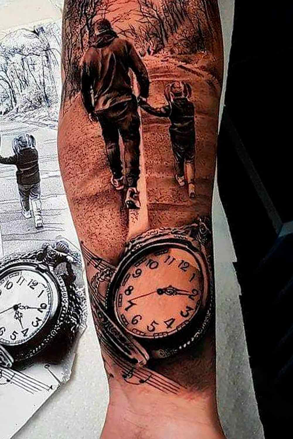 tatuaje reloj 36