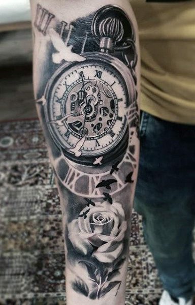 tatuaje reloj 54