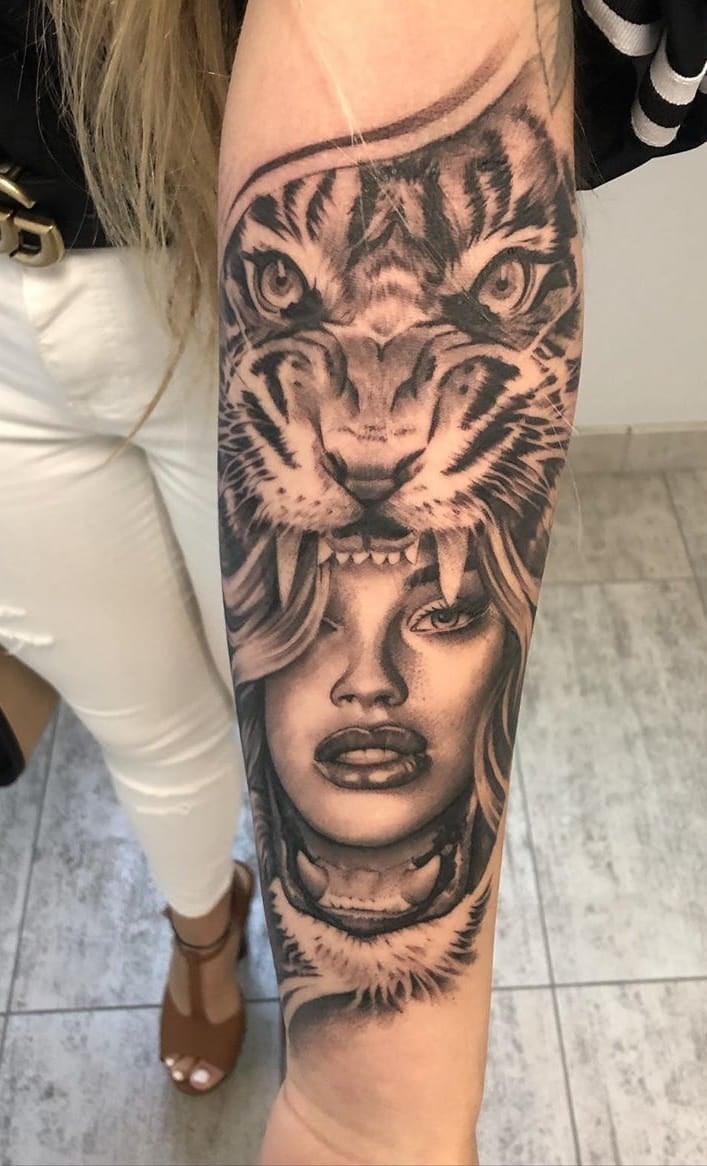 tatuaje tigre 80