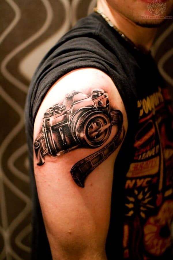 Tatuajes de cámaras fotográficas