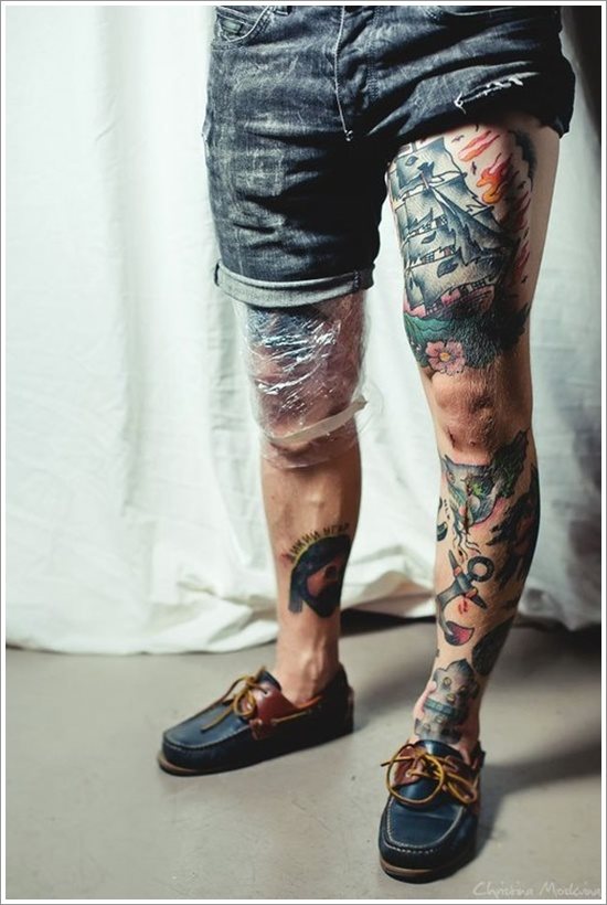 photo tatouage jambe cuisse 231