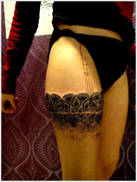 photo tatouage jambe cuisse 249