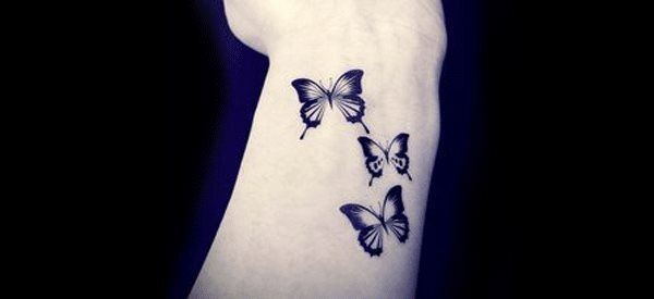 tatuajes de mariposas, tatuajes en la muñeca