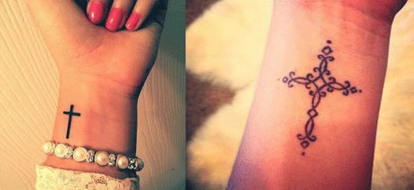 tatuajes de cruces, tatuajes en la muñeca