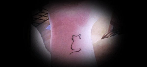 tatuajes en la muñeca pequeños, gatos