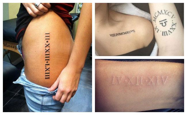 fotos disenos tatouages chiffres romains