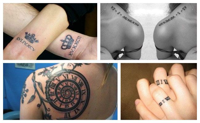 fotos tatouages en chiffres romains