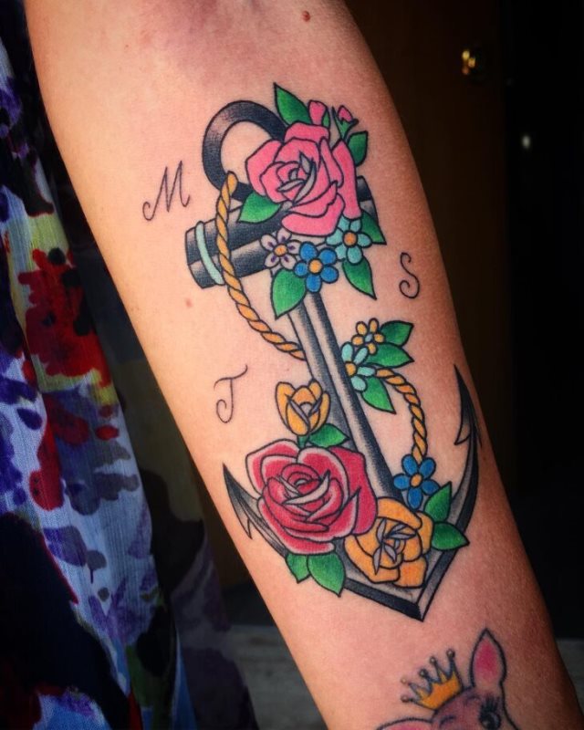 tattoo feminin ancre 75