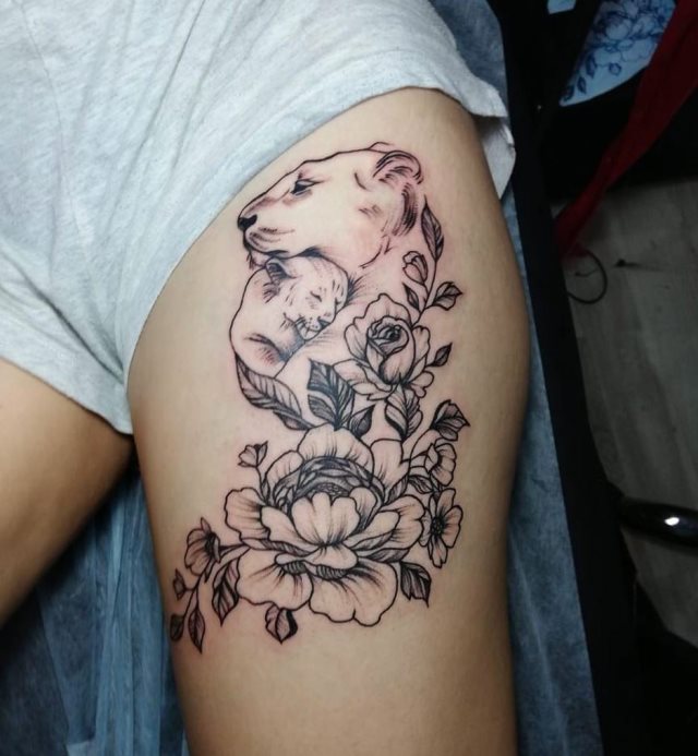 tattoo feminin animal 34