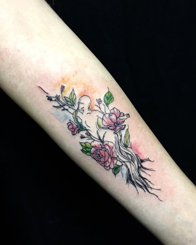 tattoo feminin colore 04