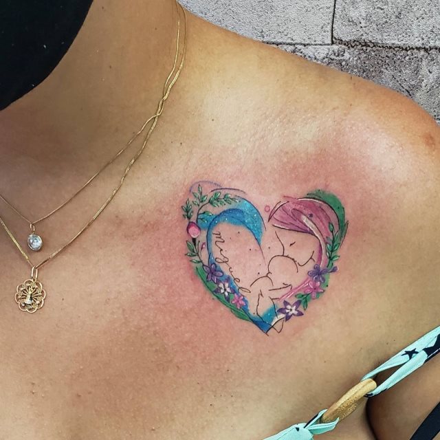 tattoo feminin colore 23