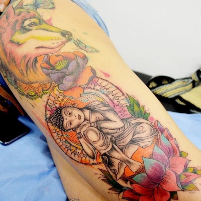 tattoo feminin de bouddha 13