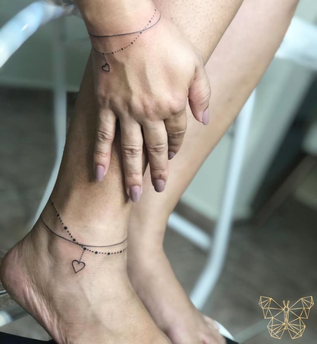 tattoo feminin de bracelet de cheville 02