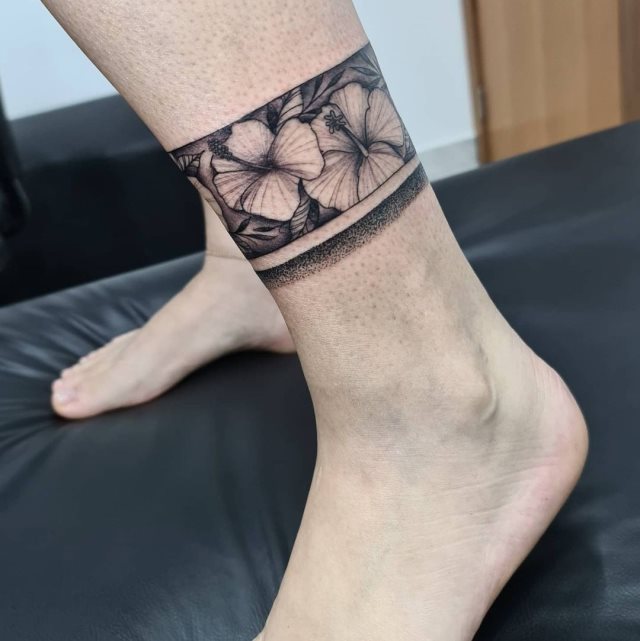 tattoo feminin de bracelet de cheville 09