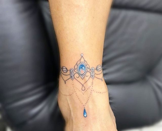 tattoo feminin de bracelet de cheville 18