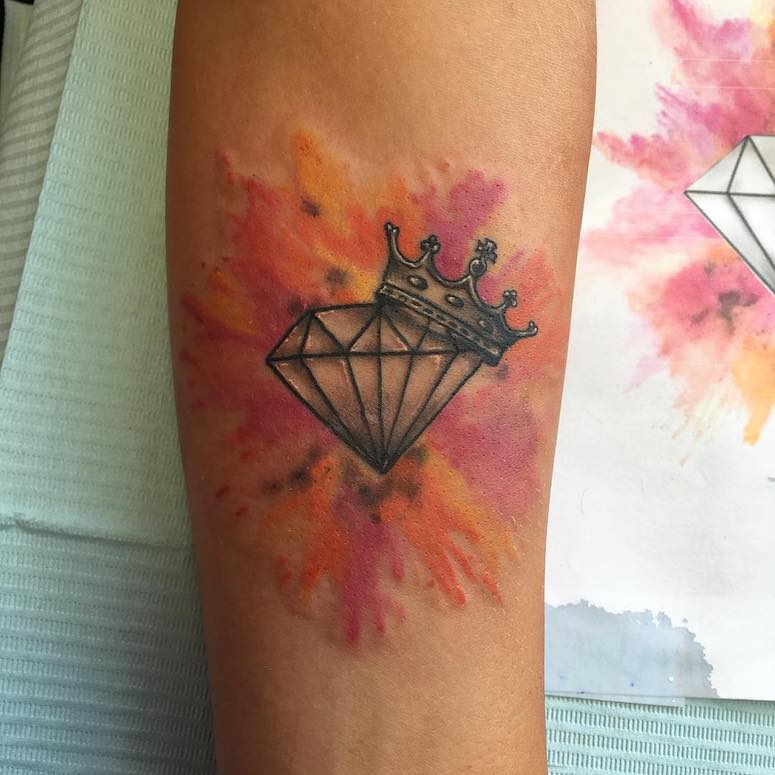 tattoo feminin de diamant 05