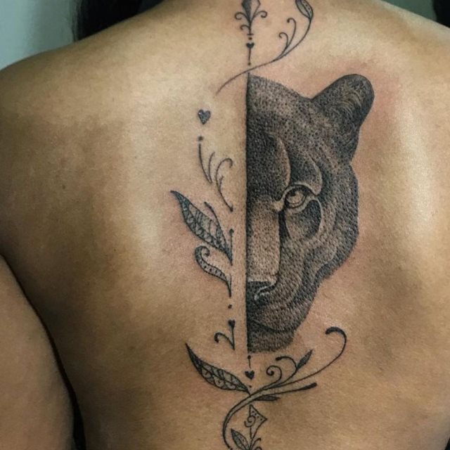 tattoo feminin de panthere 28