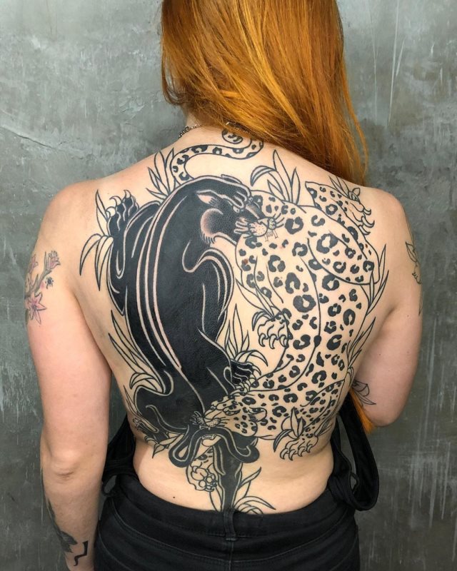tattoo feminin de panthere 29