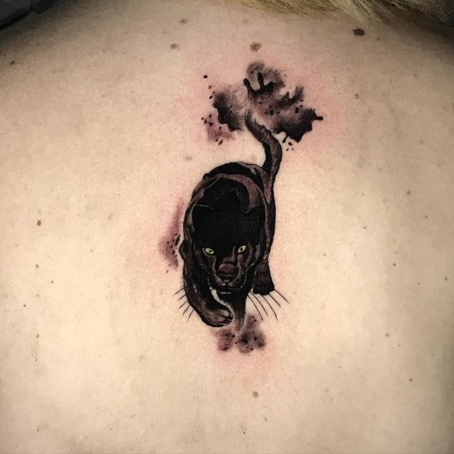 tattoo feminin de panthere 37