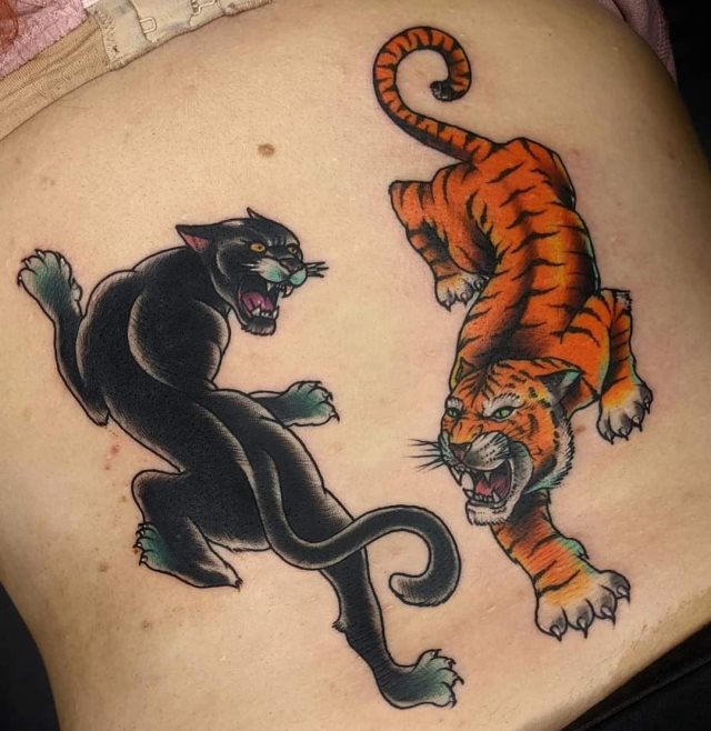 tattoo feminin de panthere 59