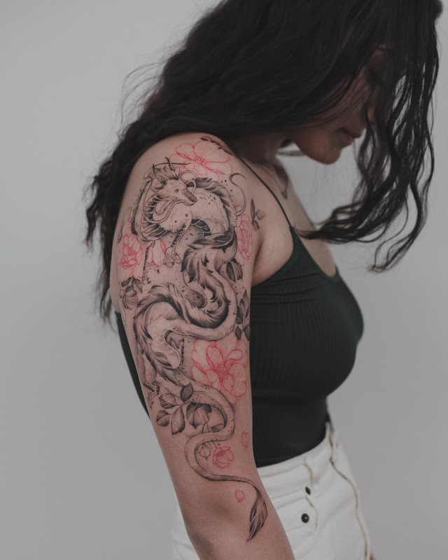 tattoo feminin dragon 02